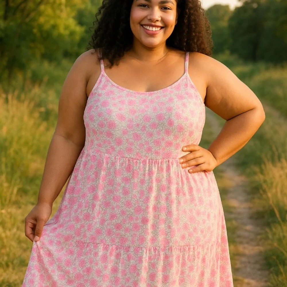 Old Navy | Dresses | Old Navy Pink Floral Above The Knee Dress